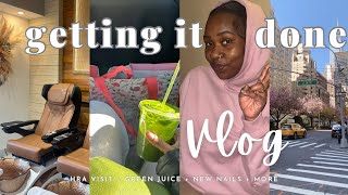 NYC vlog | Day 11/12 | I went to HRA for no reason + green juice + NEW nail color + more