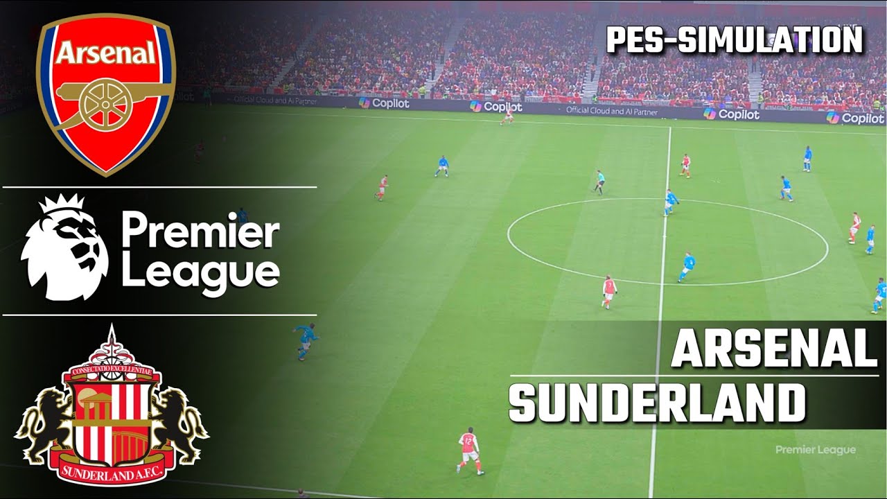 Arsenal vs Sunderland - English Premier League 2025 | PES 21 Simulation