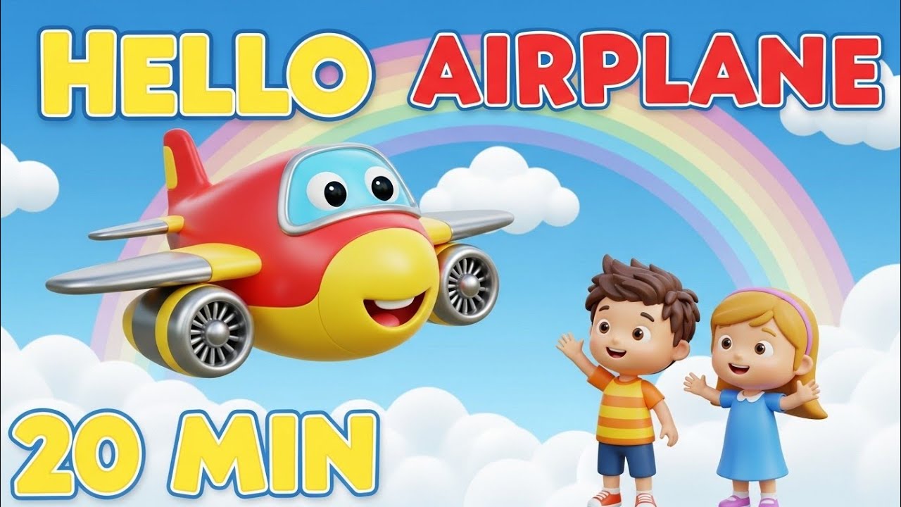 Hello Airplane ✈️ | Airplane Song Loop 20 Min | Nursery Rhymes for Kids