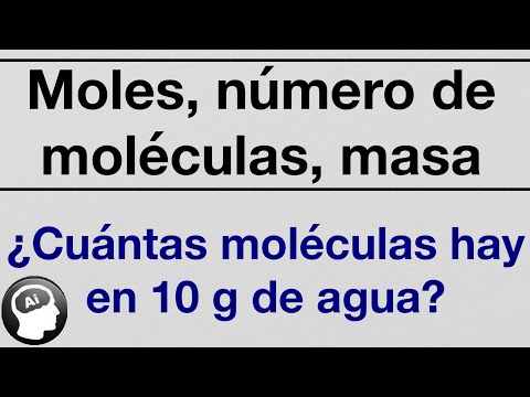 Video: ¿Cuántas moléculas de agua hay en 4 moles?