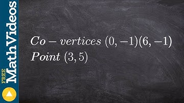 Given a point and co vertices, write the equation of an ellipse