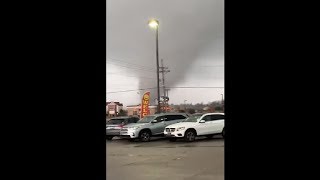 Horrific Footage Of A Tornado Ripping Through The City Of Jonesboro, Arkansas