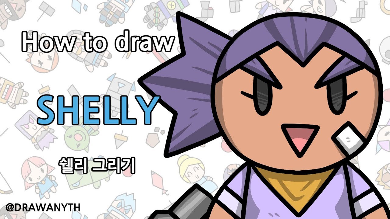 How To Draw Shelly Brawlstars Youtube - shelly brawl stars drawing