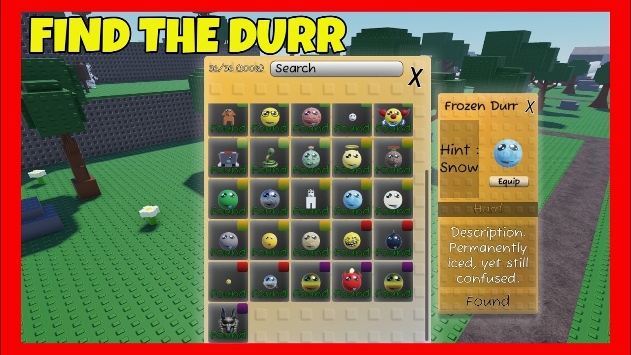 Roblox FIND THE DURR How to get ALL DURRS [ 36 ]