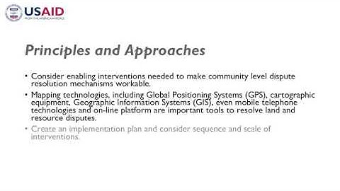 LTPR Module 9 Part 4: Strengthening Dispute Resolution Capacity at the Local Level
