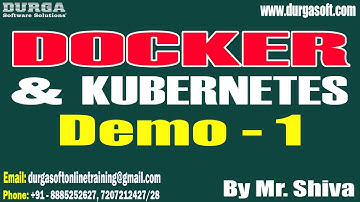 DOCKER & KUBERNETES tutorials || Demo - 1 || by Mr. Shiva On 06-01-2024 @10:30AM IST