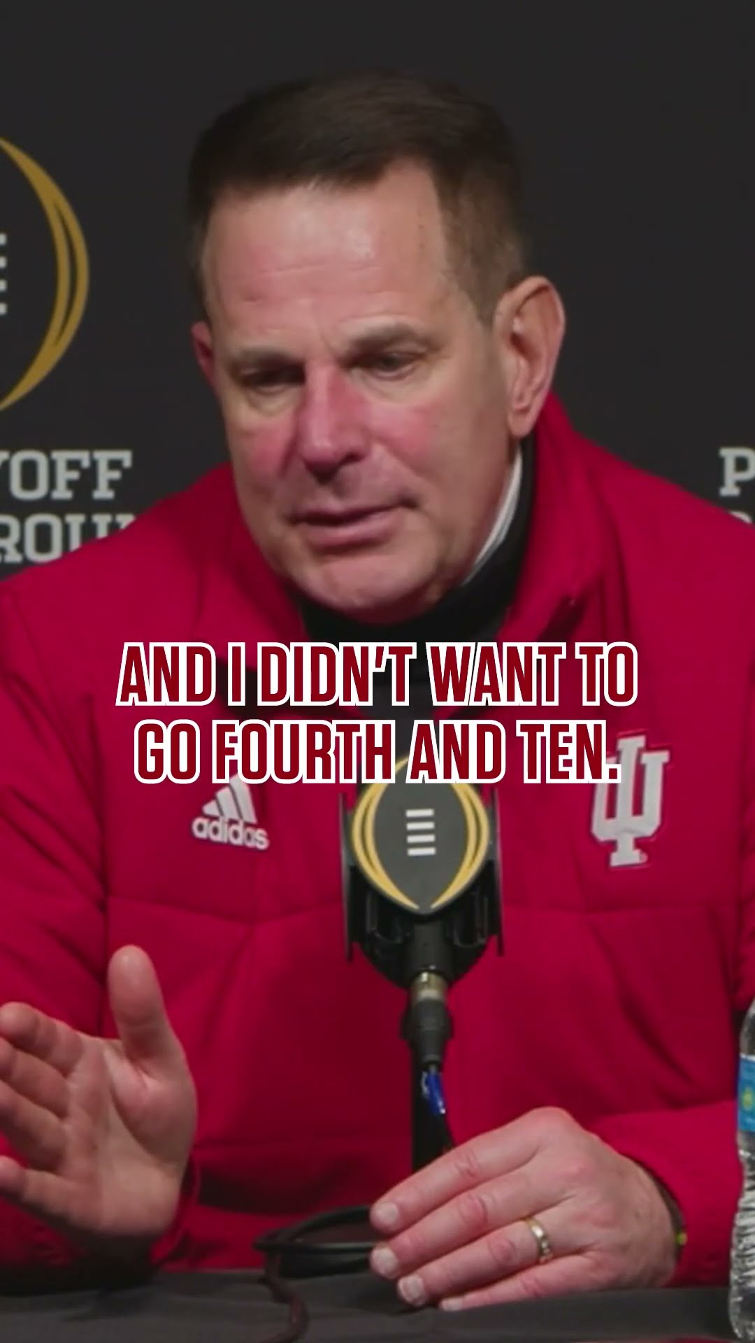 Curt Cignetti on the decision to punt ? #football #indiana #cfb #cfp #hoosiers