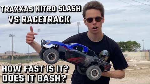Traxxas Nitro Slash 3.3 Tuning And Top Speed Runs At The Bash Track!