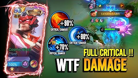 WTF DAMAGE‼️CLINT CRITICAL ONE SHOT BUILD IS BACK!!🔥( CRIT DAMAGE HACK! ) CLINT BEST BUILD 2024!