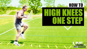 How To Do The AGILITY LADDER HIGH KNEES ONE STEP DRILL | Exercise Demonstration Video and Guide