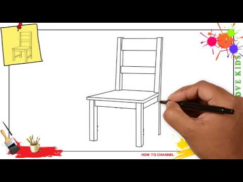 How to draw a chair SIMPLE & EASY step by step for kids