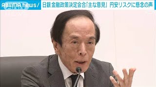 日銀 4月の金融政策決定会合「主な意見」 円安リスクに懸念相次ぐ(2024