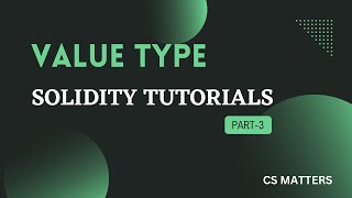 Value type | data type in solidity | Solidity tutorials part 3