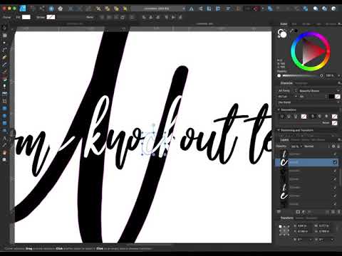 knockouts in Affinity Designer