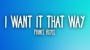 Thumbnail of Prince Royce - I Want It That Way (KARYO Remix) (Lyrics)