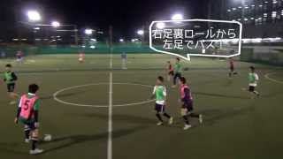 試合で見る サッカーで使える【フットサルテクニック】ROLL & PUSH足裏コントロール、足裏ロール、ロールアンドインサイドプッシュ screenshot 2