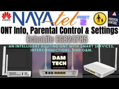 Nayatel ONT| Parental Control | How to check Optical Fiber Info | Huawei EG8247H5 Settings