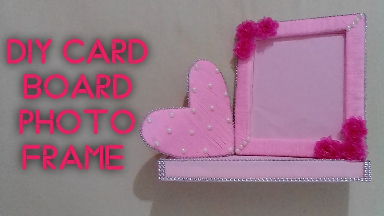 how to make a photoframe with cardboard|diy cardboard photoframe| Easy photoframe