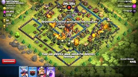 Clash Of Clans 200 DRAGON ATTACK!!!
