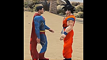 SUPER MAN VS GOKU TEAM BATTLE ☠️ #anime #shorts #gta5 #gaming #viral #goku #dbz