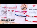 PULSERAS PARA PAREJAS❤️como hacer PULSERAS para COMPARTIR con letras 🥰paso a paso ❤️