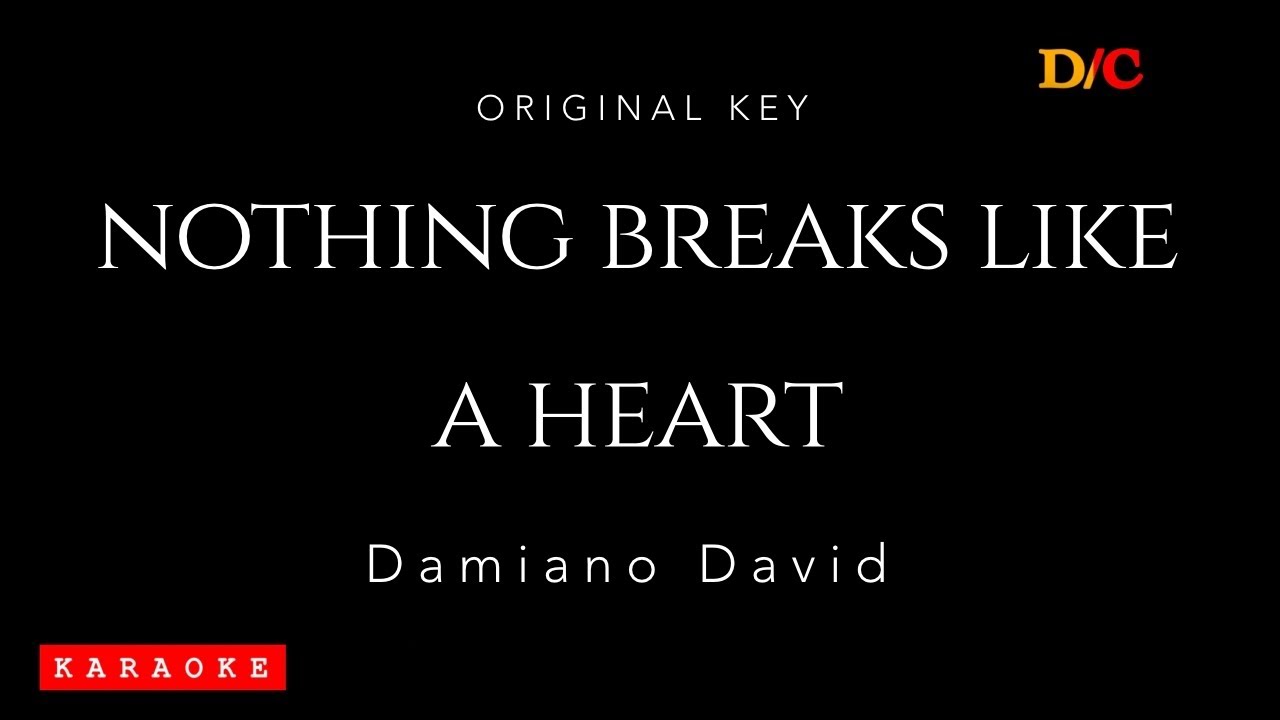 Damiano David - Nothing Breaks Like A Heart - Spotify  Singles | Karaoke With Lyrics