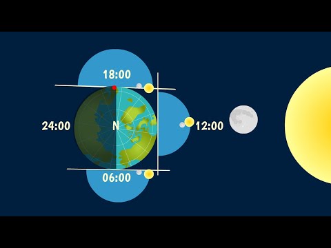 Vidéo: Quelle est l'heure approximative de la journée à laquelle un croissant de lune décroissant se couche ?