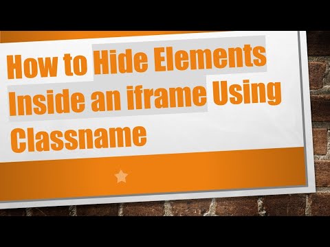 How to Hide Elements Inside an iframe Using Classname