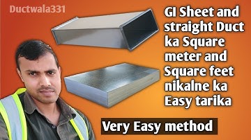 Duct square meter | Duct square feet calculation |Duct square feet | How to calculate duct area