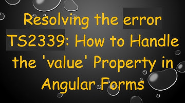 Resolving the error TS2339: How to Handle the 