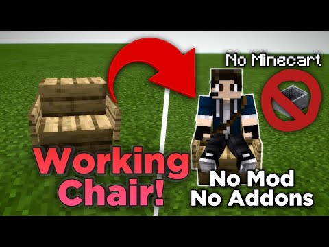 Minecraft PE - How To Make Sitable Chair | No Mod / No Addons  [ 1.11 / 1.12 ]
