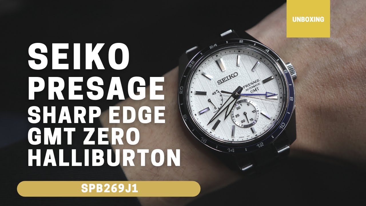 SEIKO PRESAGE SHARP EDGE X ZERO HALLIBURTON SPB277J1 - YouTube