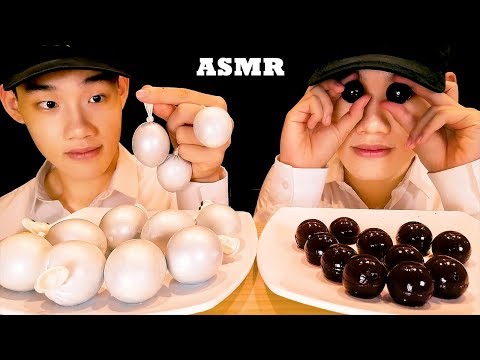 ASMR GRAPE JELLY *Homemade KYOHO JELLY* ( Tutorial + Eating Sounds) | TANTAN Twins ASMR
