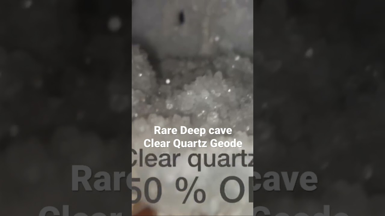 Deep cave formation Clear Quartz Geode