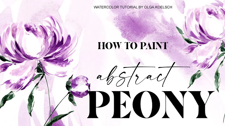 How to paint watercolor peony (Easiest and fun way)