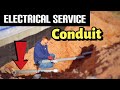 Electrical Service Conduit Installation - Underground Power From Transformer