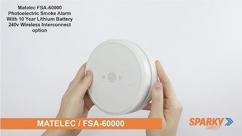 Hardwired photoelectric smoke detector with 10 year lithium battery