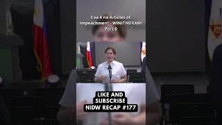 3 sa 4 na Articles of Impeachment WINITHDRAW! Part 6 Update