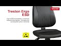 Полностью регулируемые стулья Treston Ergo ESD в антистатическом исполнении для производств