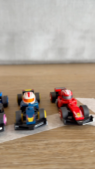 Scotch tape LEGO F1 cars = the ultimate DIY racetrack! 🏁