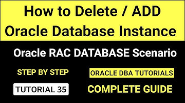 How to Delete or Add Oracle Database Instance