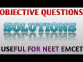 SOLUTIONS OBJECTIVE QUESTIONS