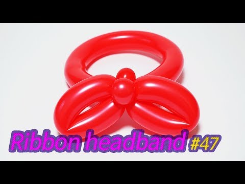 Making Balloon Art Ribbon headband #47 / 풍선아트 리본 머리띠 만들기 #47