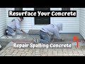 How To Repair And Resurface Spalled, Salt Damaged Concrete | Concrete Patio Repair