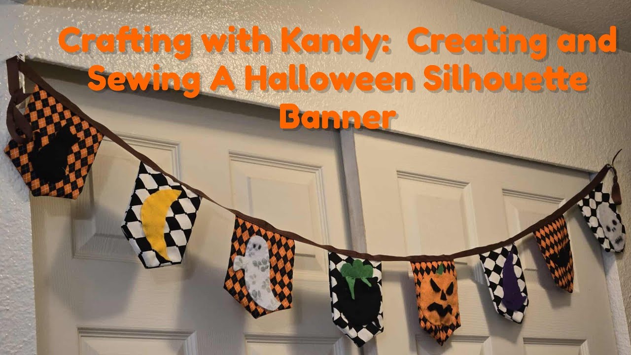 Творим с Канди: создание и шитье баннера-силуэта на Хэллоуин