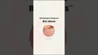 Bio ideas for Whatsapp, Instagram ִ ࣪𖤐.ᐟ | #shorts #aesthetic #shortsfeed #fyp #flamingocandyheaven
