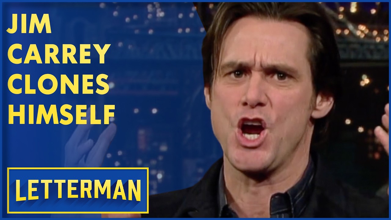 Jim Carrey Clones Himself | David Letterman