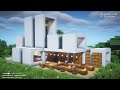 Modern House tutorial in Minecraft easy｜How to Build a Concrete House