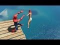 GTA 5 Water Ragdolls | SPIDERMAN Jumps/Fails ep.3 (Euphoria physics | Funny Moments)