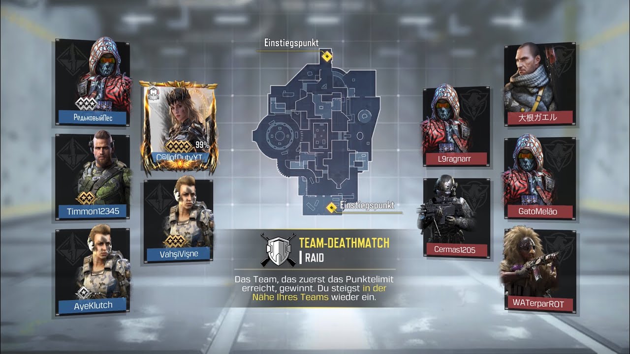 ✨💣✨Call of Duty mobile „Raid “ Team Deathmatch, ✨🥇1st.✨💥LEGENDÄRY💥🌟 Season 6/🩸KN 44Warbreaker👊